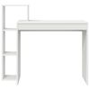 vidaXL Desk with Shelf White 39.37 x 15.75 x 35.43 in Engineered Wood