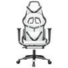 vidaXL Gaming Chair White and Black Faux leather, metal, plywood