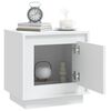 vidaXL Nightstand White Engineered wood 17.3x13.8x17.7 in Nightstand