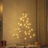 vidaXL Wooden Christmas Tree with Stand Brown 59.06 in Solid pine wood