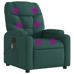 vidaXL Massage Recliner Chair Dark Green