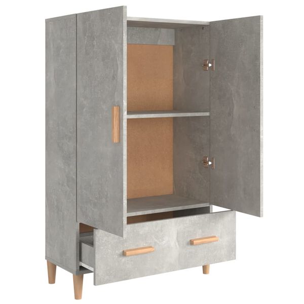 vidaXL Highboard Concrete Grey Engineered Wood Tall Highboard