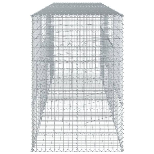 vidaXL Gabion Basket Silver Galvanized Iron Extra Large Heavy Duty