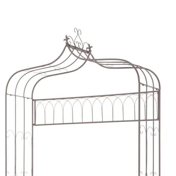 vidaXL Garden Bench Antique brown Wrought iron Standard size for two