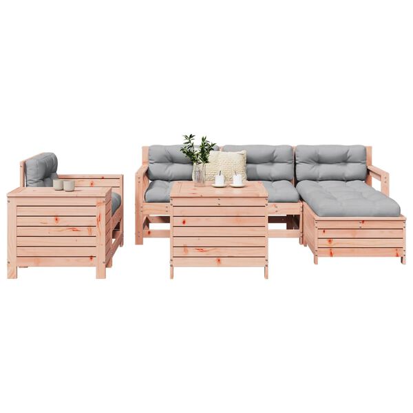 vidaXL Garden Sofa Set Rich reddish-brown Solid douglas fir wood Medium