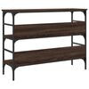 vidaXL Console Table Brown Oak Engineered Wood, Metal