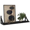 vidaXL Wall Shelf Set of 2 Black Engineered wood 23.6x5.9x6.1 in