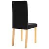 vidaXL Dining Chair Set of 6 Black Fabric Standard Ergonomic