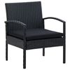 vidaXL Garden Sofa Set Black