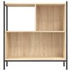 vidaXL Bookcase Sonoma oak Engineered wood Medium Bookcase Rectangular