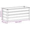 vidaXL Garden Raised Bed Silver Galvanized Steel 39.4 x 15.7 x 17.7 in