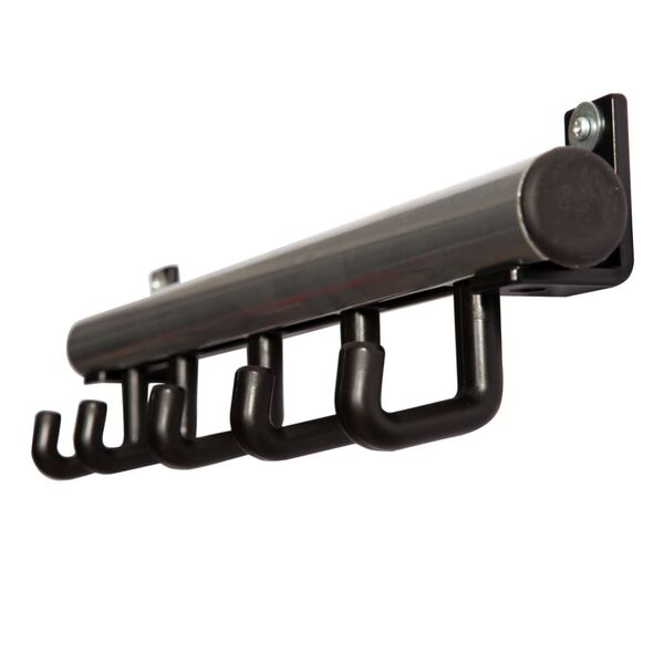 V-Part Coat Rack Techno Black Steel, Plastic, Aluminum Compact Durable