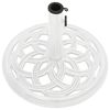 vidaXL Umbrella Base White Cast Iron Medium Durable Umbrella Base