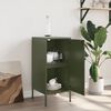 vidaXL Sideboard Olive green Cold-rolled steel 14.2x15.4x31.1 in
