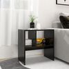 vidaXL Side Table Black Engineered Wood 19.7 in wide, 11.8 in deep