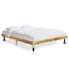 vidaXL Bed Frame Natural wood Solid mango wood Double - 79 x 79 in