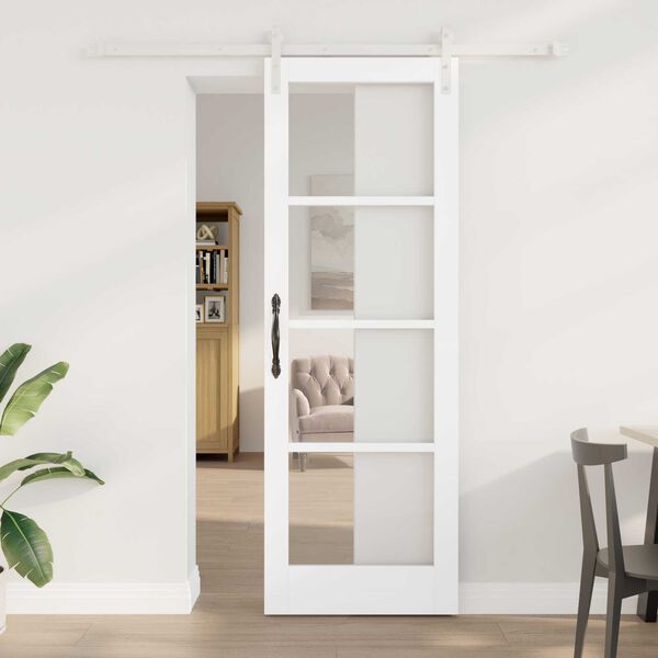 vidaXL Sliding Door ORKDAL White 28.94 x 83.07 in