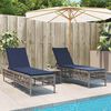 vidaXL Patio Sun Lounger Gray