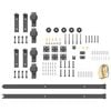 vidaXL Sliding Door Hardware Kit 78.7 " Steel Black