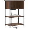 vidaXL Bedside Cabinet Brown Oak 21.65 x 12.20 x 29.92 in