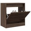 vidaXL Shoe Cabinet Brown Oak Engineered Wood Compact Shoe Cabinet