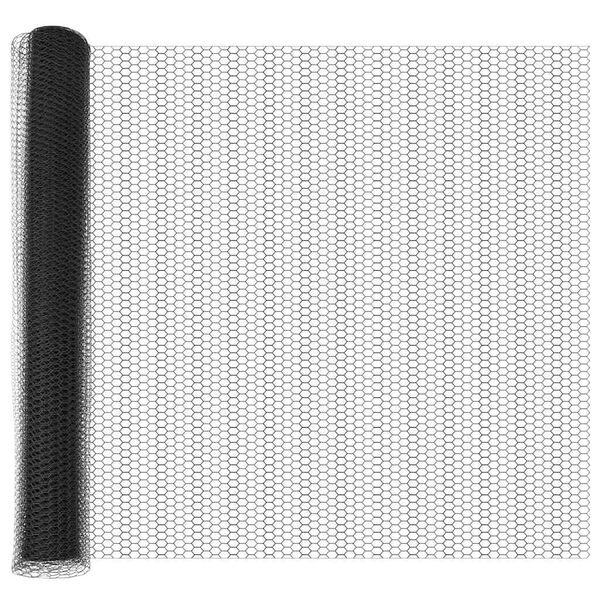 vidaXL Fence with Posts Gray 4.6'x 82'PVC-coated steel