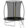 vidaXL Trampoline Set Black and Grey Galvanized Steel, PVC, PP, PE Medium