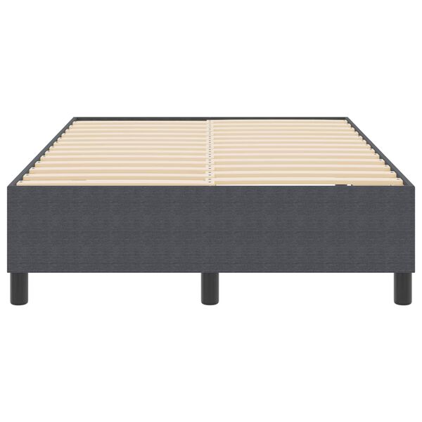 vidaXL Platform Bed Frame Dark Grey 47.24 x 74.80 in Fabric