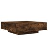 vidaXL Coffee Table Smoked Oak Engineered wood 39.4 x 39.4 x 12.2 in
