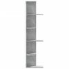 vidaXL Wall Corner Shelf Concrete Grey Engineered Wood Standard