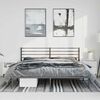 vidaXL Bed Frame Black Steel Double Bed Frame Rectangular