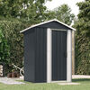 vidaXL Garden Shed Anthracite Galvanized Steel Medium Garden Shed