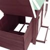 vidaXL Chicken Coop Mocha Solid Firwood, Plywood, Galvanized Steel Large