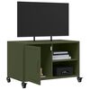 vidaXL TV Cabinet Olive Green Cold-rolled steel Small Storage
