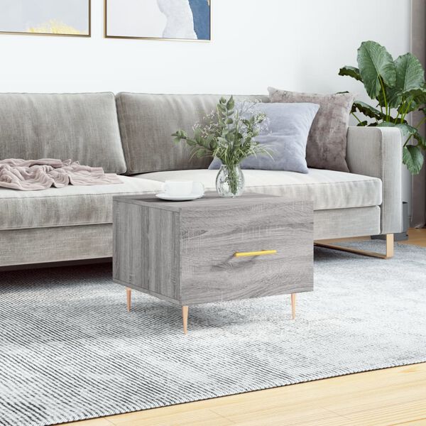 vidaXL Coffee Table Grey Sonoma 19.7x19.7x15.7" Engineered Wood