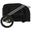 vidaXL Pet Bike Trailer Black and Grey Oxford fabric, Iron, PVC Small