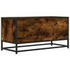 vidaXL TV Cabinet Smoked Oak Engineered Wood, Metal TV Cabinet