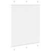 vidaXL Pleated Blind White 100% Polyester 43.3 x 39.4 in