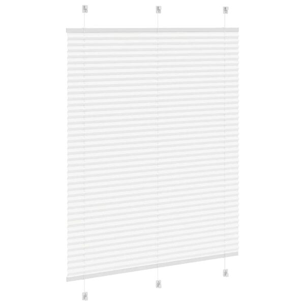 vidaXL Pleated Blind White 100% Polyester 43.3 x 39.4 in