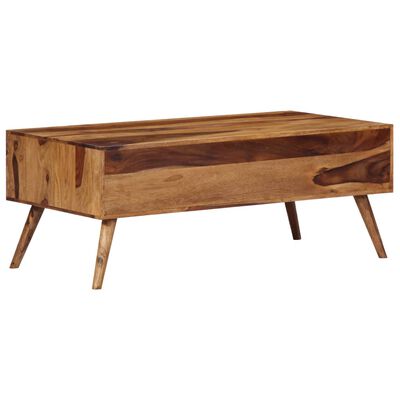 vidaXL Coffee Table 39.4"x19.7"x15.4" Solid Sheesham Wood