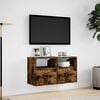 vidaXL TV Wall Cabinet Set of 2 Smoked Oak Engineered Wood Medium