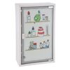 HI Medicine Cabinet White and Transparent Stainless Steel and Tempered Glass