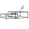 vidaXL Nesting Coffee Table Grey Sonoma Engineered wood Small to Medium