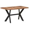 vidaXL Dining Table Honey Solid Acacia wood 55.1 x 27.6 x 29.5 in