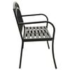 vidaXL Garden Bench Black Powder-coated steel Medium Durable