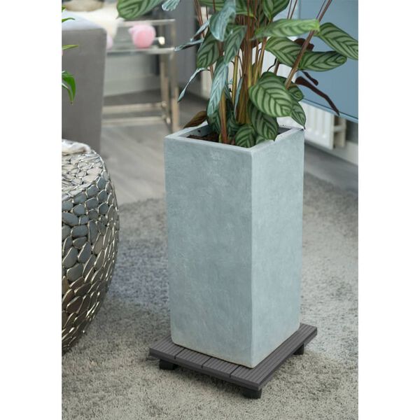 Nature Plant Trolley Anthracite Wood Plastic Composite 12x12 in
