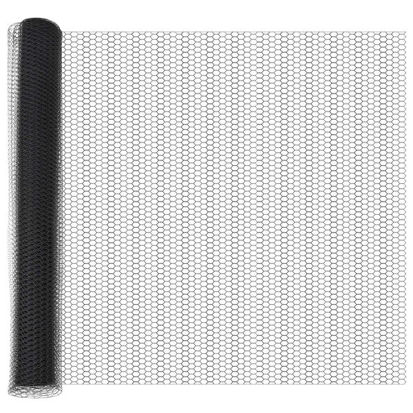 vidaXL Hexagon Fence Gray 3.9'x 32.8'Steel
