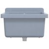 vidaXL Sink Washbasin for Wall Mounting Grey 15.7x15.7x9.4" Resin