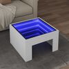 vidaXL Coffee Table White Engineered wood, glass One Size Coffee Table