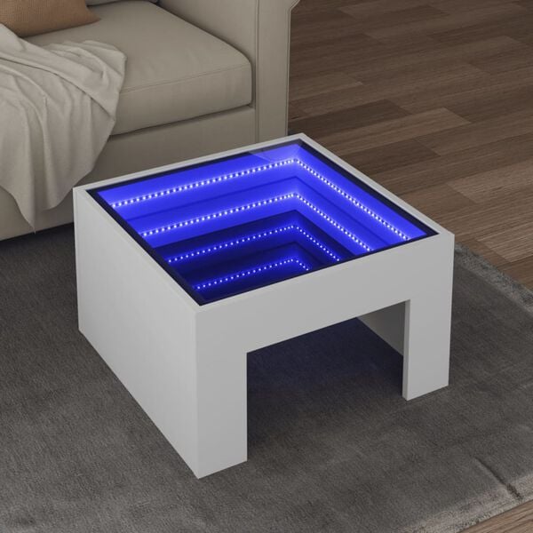 vidaXL Coffee Table White Engineered wood, glass One Size Coffee Table